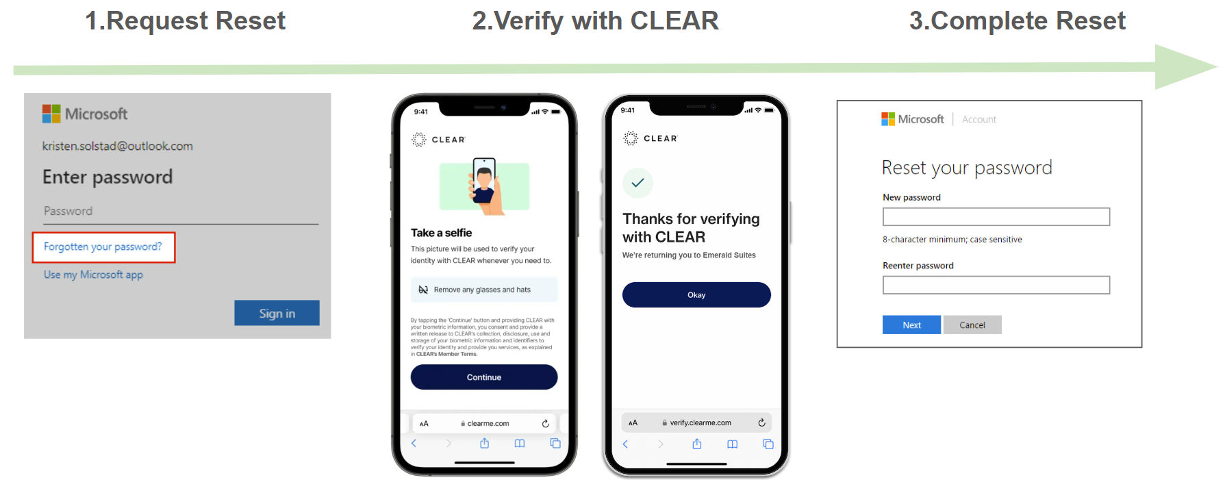 Entra account recovery with CLEAR